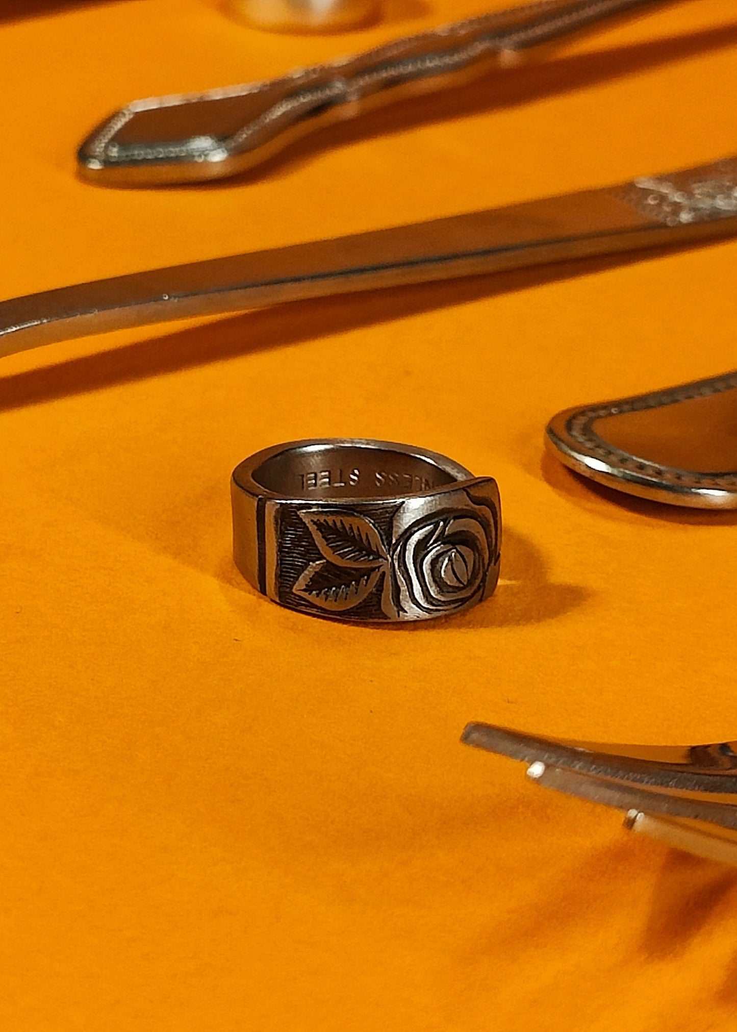 Rose Engraved Ring